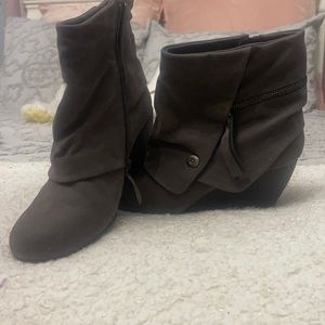 Gray booties